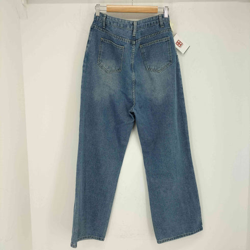 BLANC FICELLE ワンタック デニム ワイドパンツ レディース