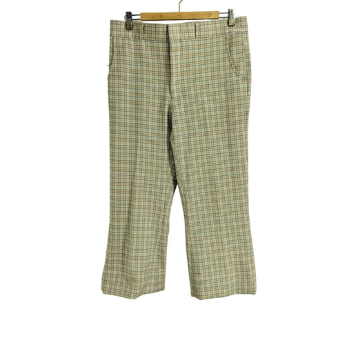 TRAVELKNIT LEISURE LIFE COORDINATE 70S チェック スラックスパンツ メンズ