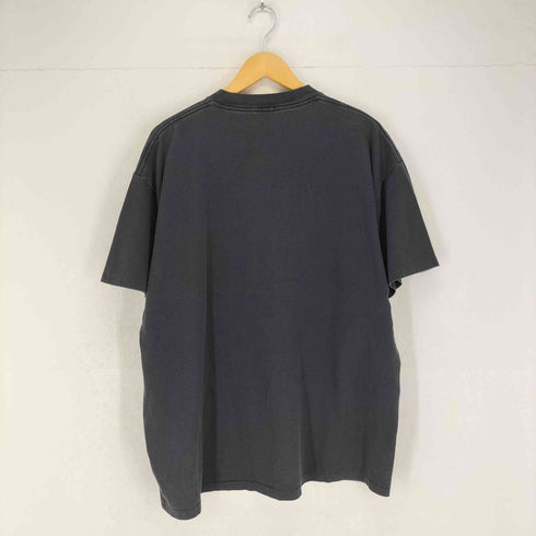 袖裾シングル フロントマルチカラー刺繍クルーネックTシャツ メンズ