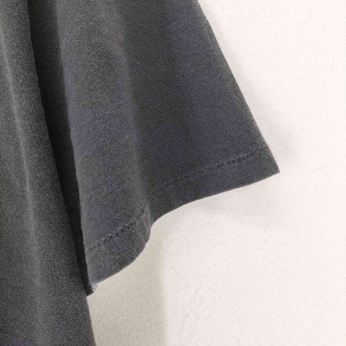 袖裾シングル フロントマルチカラー刺繍クルーネックTシャツ メンズ