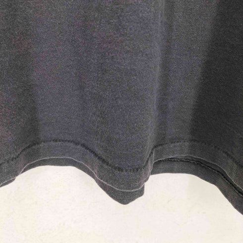 袖裾シングル フロントマルチカラー刺繍クルーネックTシャツ メンズ