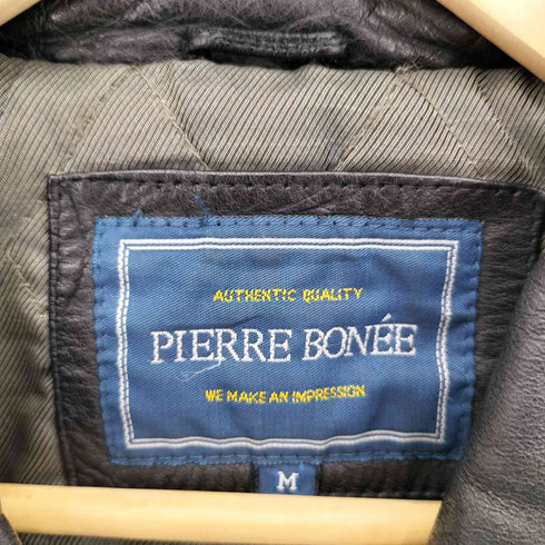 PIERRE BONNEE 中綿 カウレザー ジャケット ハーフコート メンズ import:M