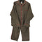 june pajama set brown check with red piping メンズ L