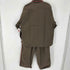 june pajama set brown check with red piping メンズ L
