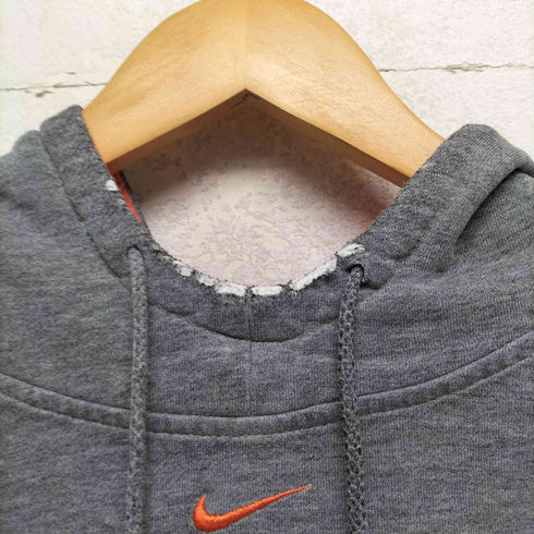 ナイキ NIKE 90-00s TEAMタグ パイルロゴプルオーバーパーカー メンズ XL