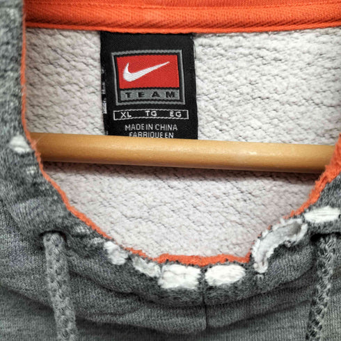 ナイキ NIKE 90-00s TEAMタグ パイルロゴプルオーバーパーカー メンズ XL