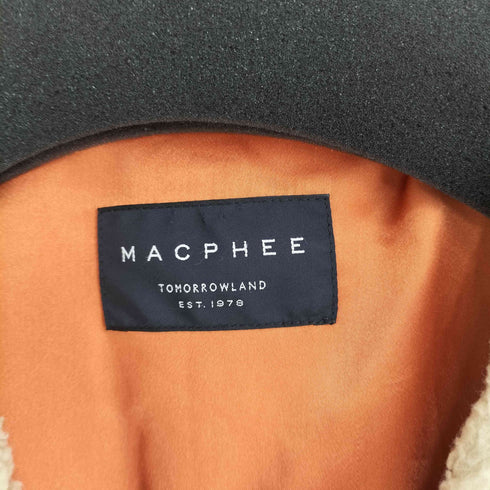 マカフィー MACPHEE アクリルボア Vネックロングブルゾン レディース JPN:36