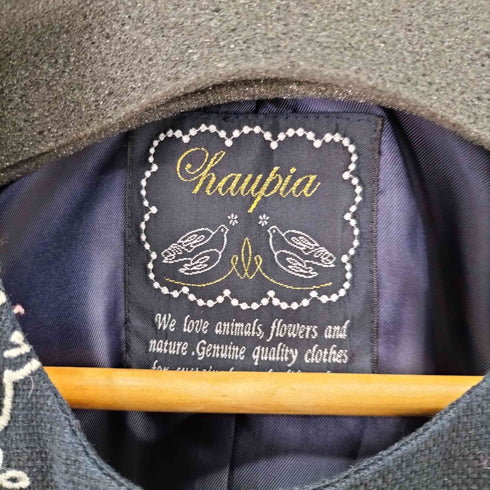 ハウピア haupia ノーカラー刺繍ジャケット レディース JPN:38