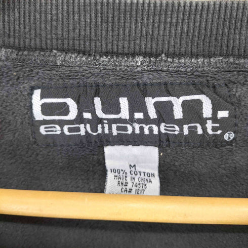 B.U.M. EQUIPMENT ロゴプリントクルーネックスウェット メンズ M