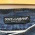 ドルチェアンドガッバーナ DOLCE&GABBANA 90S イタリア製 黒タグ ロゴプレート ストレート ダメージ デニム パンツ メンズ 52