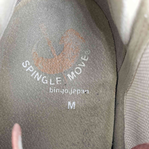 スピングルムーブ SPINGLE MOVE カンガルーレザー サイドゴア ミドルカット スニーカー メンズ M 25.5