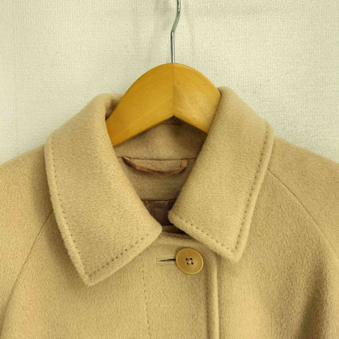 アクアスキュータム AQUASCUTUM イングランド製 アンゴラカシミヤ ステンカラーコート レディース