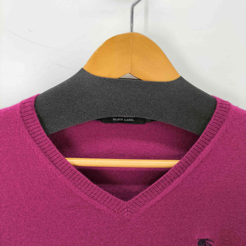 バーバリーブラックレーベル BURBERRY BLACK LABEL ウール Vネック ニット メンズ JPN:2