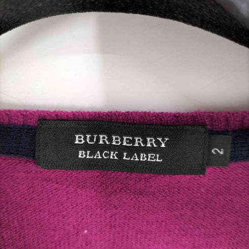 バーバリーブラックレーベル BURBERRY BLACK LABEL ウール Vネック ニット メンズ JPN:2
