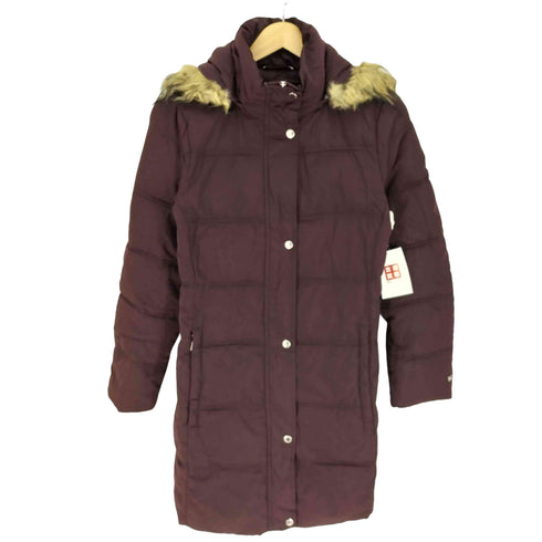 トミーヒルフィガー TOMMY HILFIGER ロゴパッチ フェイクファー パテッドコート レディース import:XS