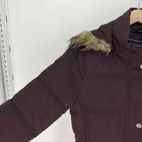 トミーヒルフィガー TOMMY HILFIGER ロゴパッチ フェイクファー パテッドコート レディース import:XS