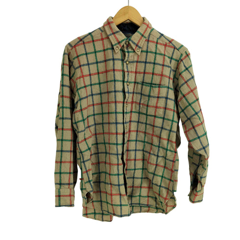 ペンドルトン PENDLETON 70S USA製 ウール ボタンダウン チェック 長袖シャツ メンズ import:L