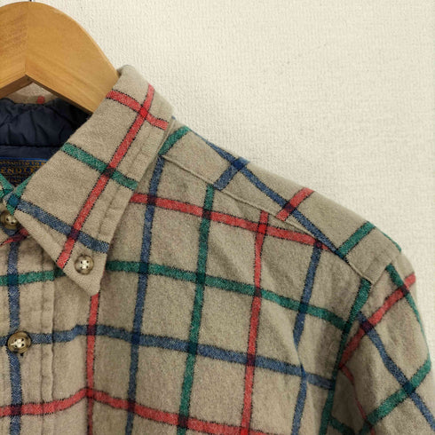 ペンドルトン PENDLETON 70S USA製 ウール ボタンダウン チェック 長袖シャツ メンズ import:L