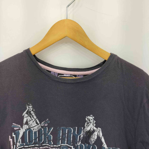 S/S フロントプリントTシャツ レディース import:M