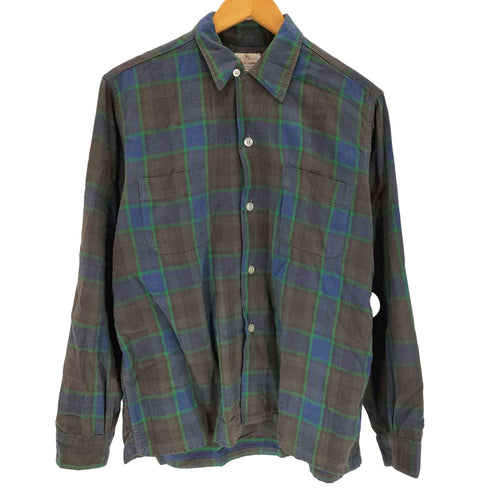 ロイヤルナイト Royal Knight 50-60s 開襟ボックスL/Sチェックネルシャツ メンズ JPN:M