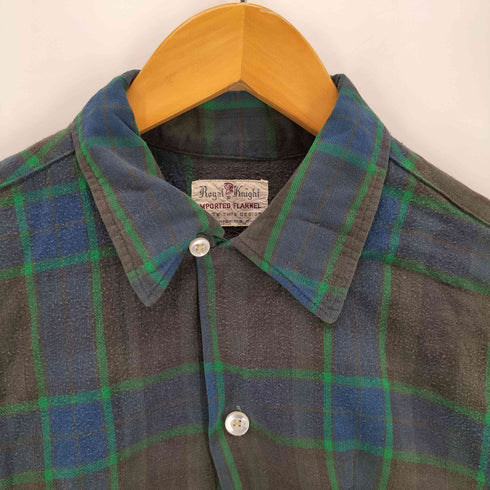 ロイヤルナイト Royal Knight 50-60s 開襟ボックスL/Sチェックネルシャツ メンズ JPN:M
