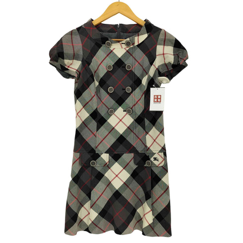 バーバリーブルーレーベル BURBERRY BLUE LABEL ノバチェック ダブルボタン ミニワンピース レディース JPN:38
