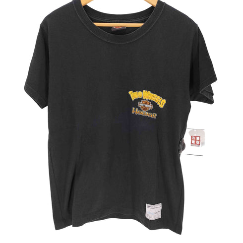 ハーレーダビッドソン HARLEY-DAVIDSON 00S Hanes BEEFY-T ボディ Two Wheels Kauai Hawaii 刺繍 両面 プリント バイク Tシャツ コピーライト 2003年製 メンズ