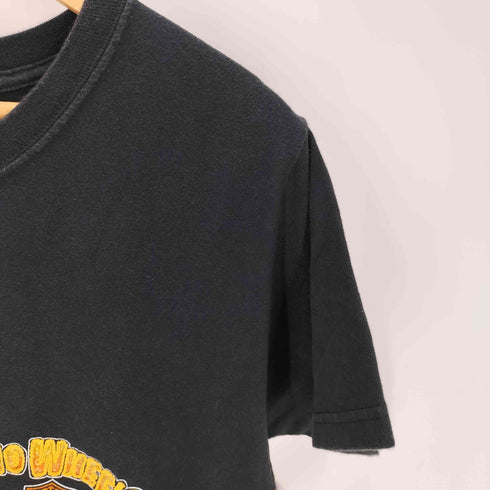 ハーレーダビッドソン HARLEY-DAVIDSON 00S Hanes BEEFY-T ボディ Two Wheels Kauai Hawaii 刺繍 両面 プリント バイク Tシャツ コピーライト 2003年製 メンズ