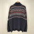 エディーバウアー Eddie Bauer ノルディック柄 ハーフボタン アクリル混 ウールニット メンズ JPN:XL