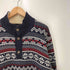エディーバウアー Eddie Bauer ノルディック柄 ハーフボタン アクリル混 ウールニット メンズ JPN:XL