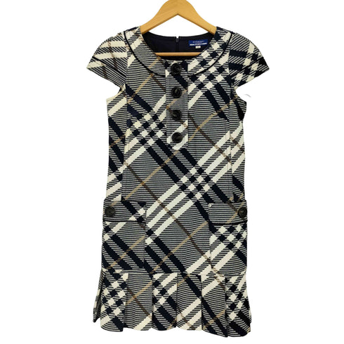 バーバリーブルーレーベル BURBERRY BLUE LABEL ノバチェック プリーツ ミニワンピース レディース JPN:36