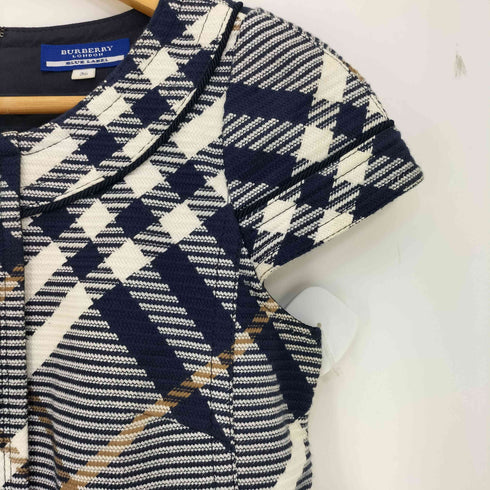 バーバリーブルーレーベル BURBERRY BLUE LABEL ノバチェック プリーツ ミニワンピース レディース JPN:36