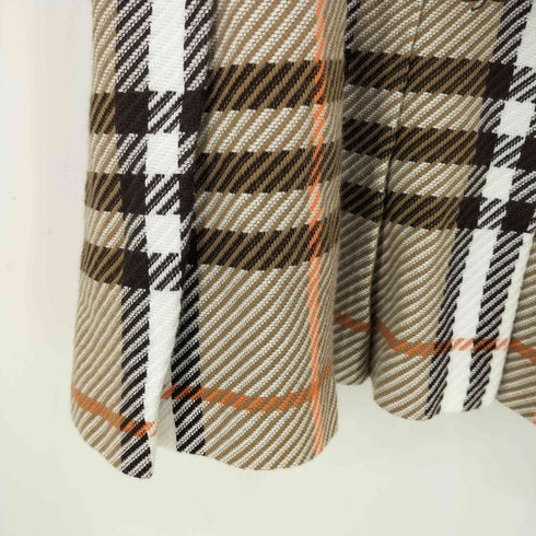 バーバリーブルーレーベル BURBERRY BLUE LABEL ロゴ刺繍 ドッキング ノバチェック ポロワンピース レディース JPN:36