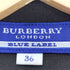 バーバリーブルーレーベル BURBERRY BLUE LABEL ロゴ刺繍 ドッキング ノバチェック ポロワンピース レディース JPN:36