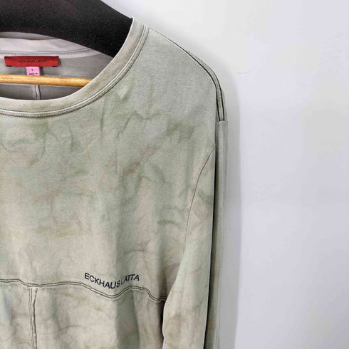 エコーズラッタ ECKHAUS LATTA ボックスシルエット タイダイ ロングスリーブTシャツ メンズ import:L