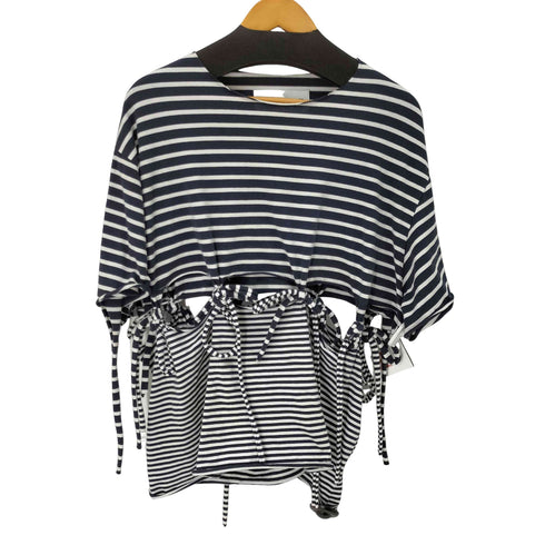 Joone Joonam Half-Seven Tied Shirt マルチボーダー ドッキングカットソー メンズ JPN:S