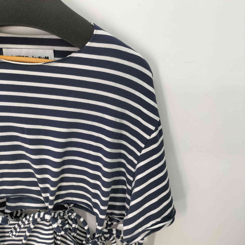 Joone Joonam Half-Seven Tied Shirt マルチボーダー ドッキングカットソー メンズ JPN:S