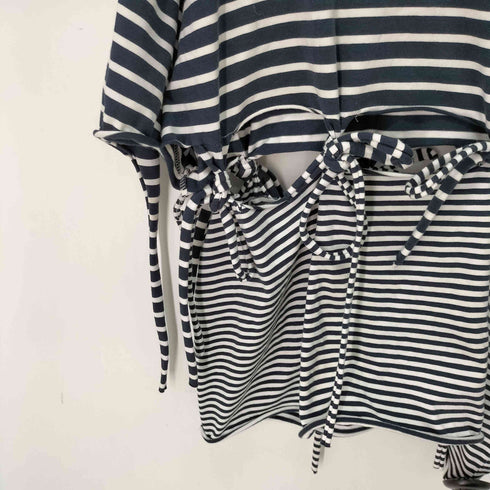 Joone Joonam Half-Seven Tied Shirt マルチボーダー ドッキングカットソー メンズ JPN:S