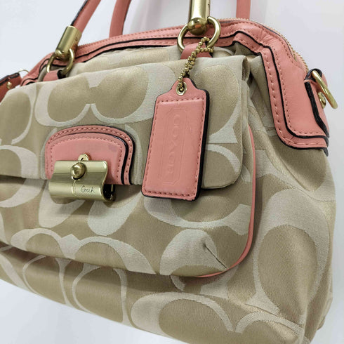 コーチ COACH シグネチャー総柄ハンドバッグ レディース
