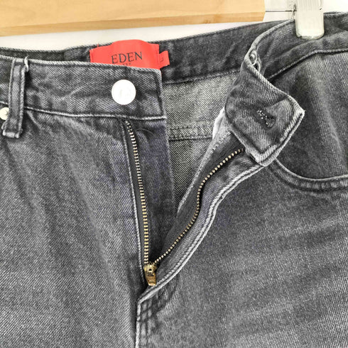 エデン Eden XXX ワイドブラックデニムパンツ メンズ JPN:L