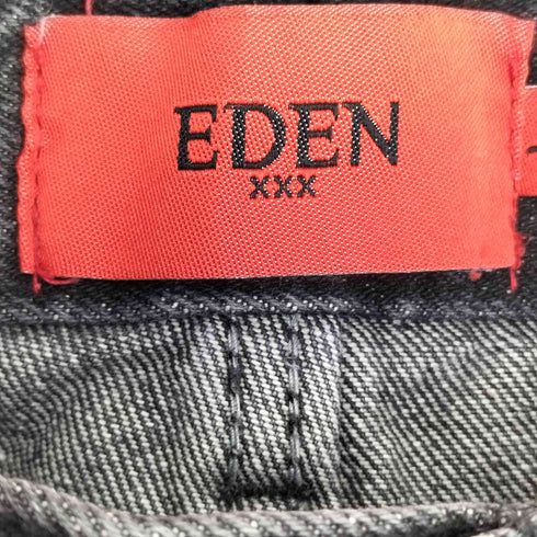 エデン Eden XXX ワイドブラックデニムパンツ メンズ JPN:L