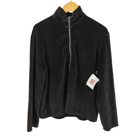 アワーレガシィー OUR LEGACY SHRUNKEN FULLZIP POLO ベロアボーダートラックジャケット メンズ 46