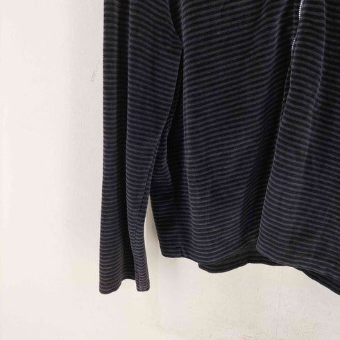 アワーレガシィー OUR LEGACY SHRUNKEN FULLZIP POLO ベロアボーダートラックジャケット メンズ 46