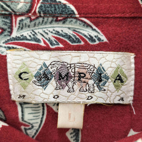 カンピアモダ CAMPIA MODA レーヨン100% 半袖アロハシャツ メンズ JPN:L