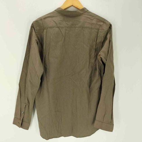 アーバンリサーチドアーズ URBAN RESEARCH DOORS Cotton Linen Voile Skipper Shirts リネン混 ノーカラー コットン L/S シャツ メンズ 38