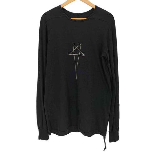 ダークシャドウバイリックオウエンス DRKSHDW by Rick Owens Pentagram RNEP3 ロゴ ロングスリーブTシャツ メンズ import:M