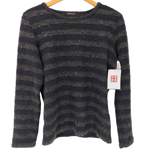 ボイコット BOYCOTT Y2K ボーダー クルーネック プルオーバー ニット セーター メンズ JPN:2