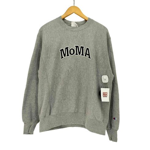 モマ MOMA 復刻 青タグ REVERSE WEAVE リバースウィーブ ワッペン 刺繍 クルーネック プルオーバー スウェット メンズ import:M
