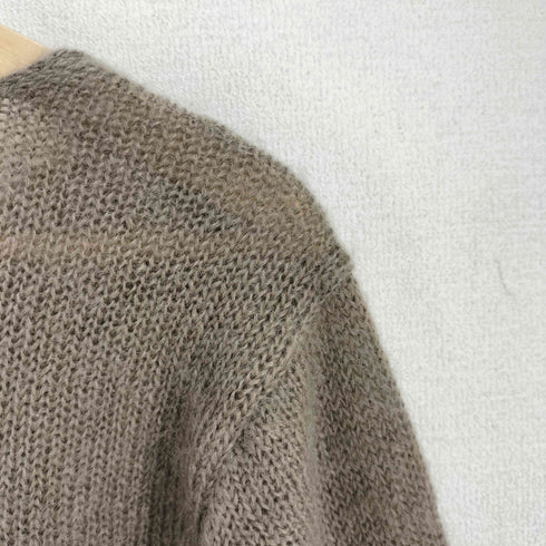 ミズイロインド mizuiro ind ヘアリー ボートネックニット レディース