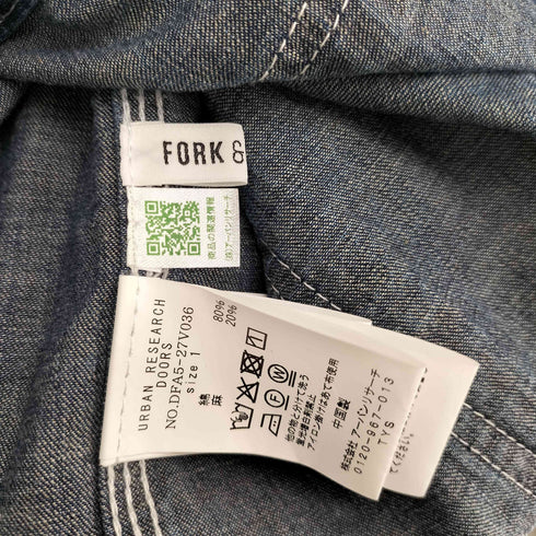 フォークアンドスプーン FORK&SPOON 25SS 綿麻デニムカバーオール メンズ JPN:1